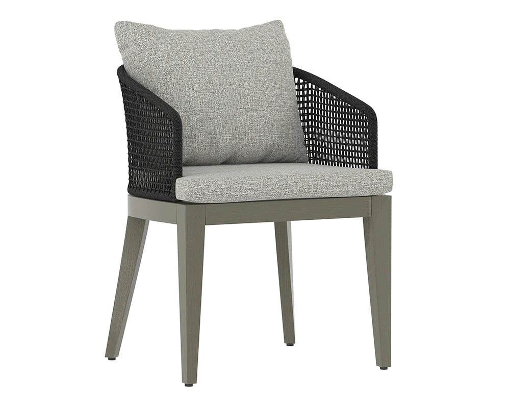 Capri Dining Armchair - Smoke Grey (Patio/Outdoor)