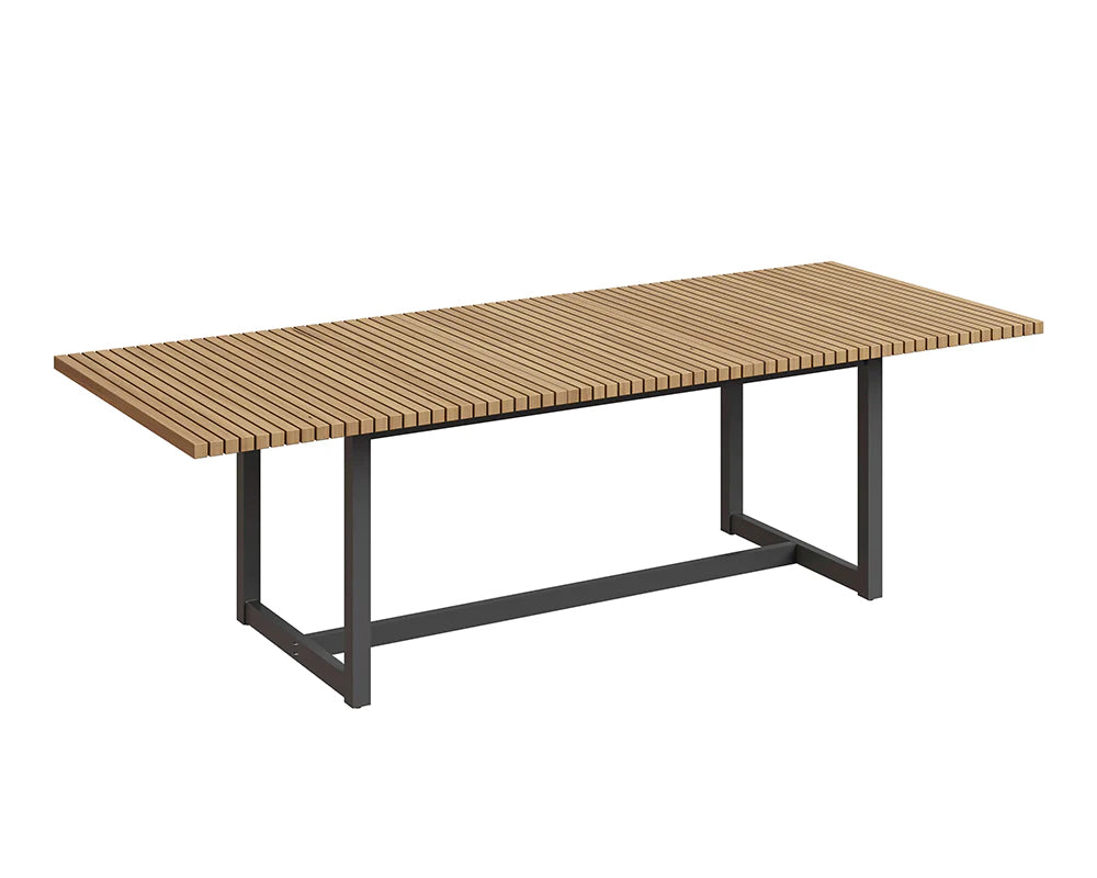 Geneve Extension Dining Table - Natural - 80" to 104" (Patio/Outdoor)