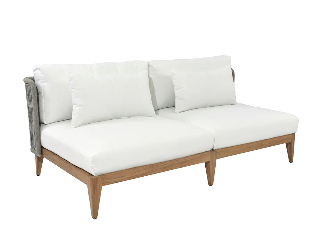 Ibiza 2-Seater Sofa - Stinson White - Natural (Patio/Outdoor)