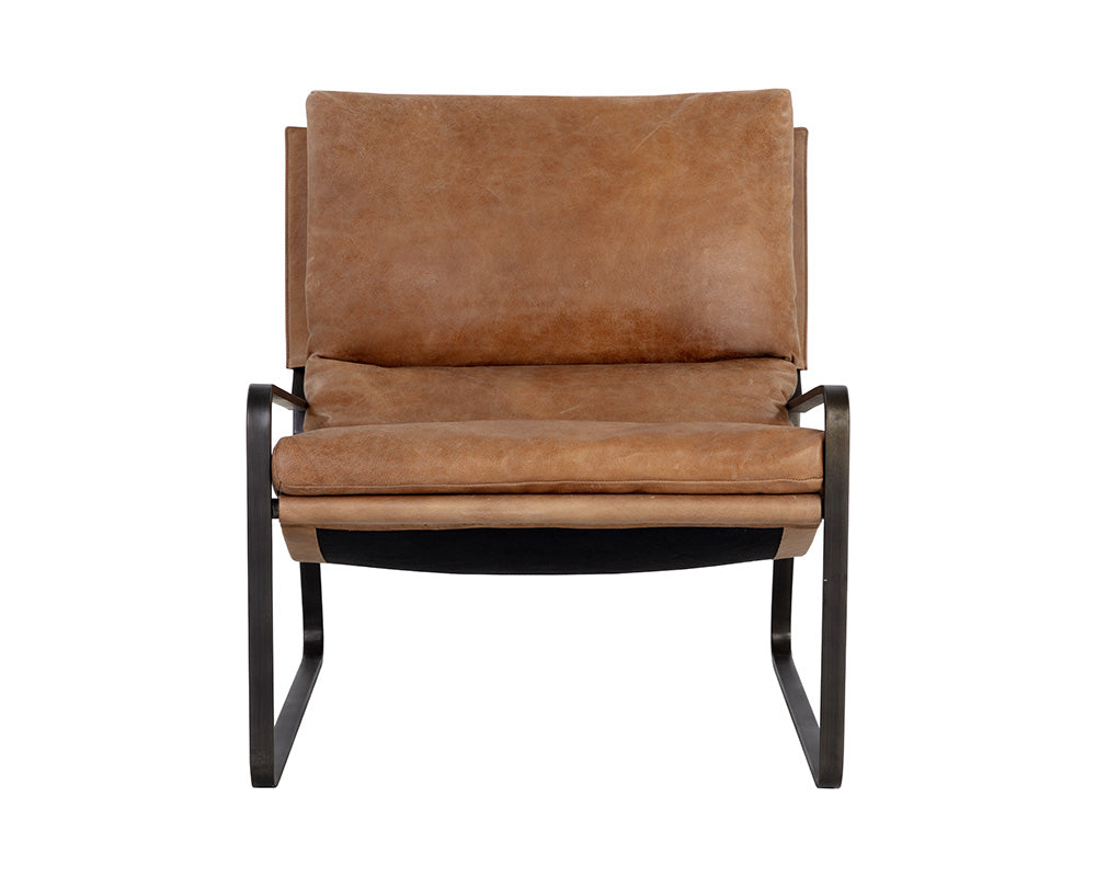 Zancor Lounge Chair - Tan Leather