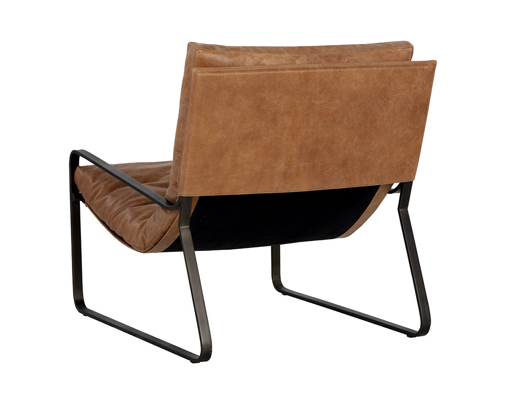 Zancor Lounge Chair - Tan Leather