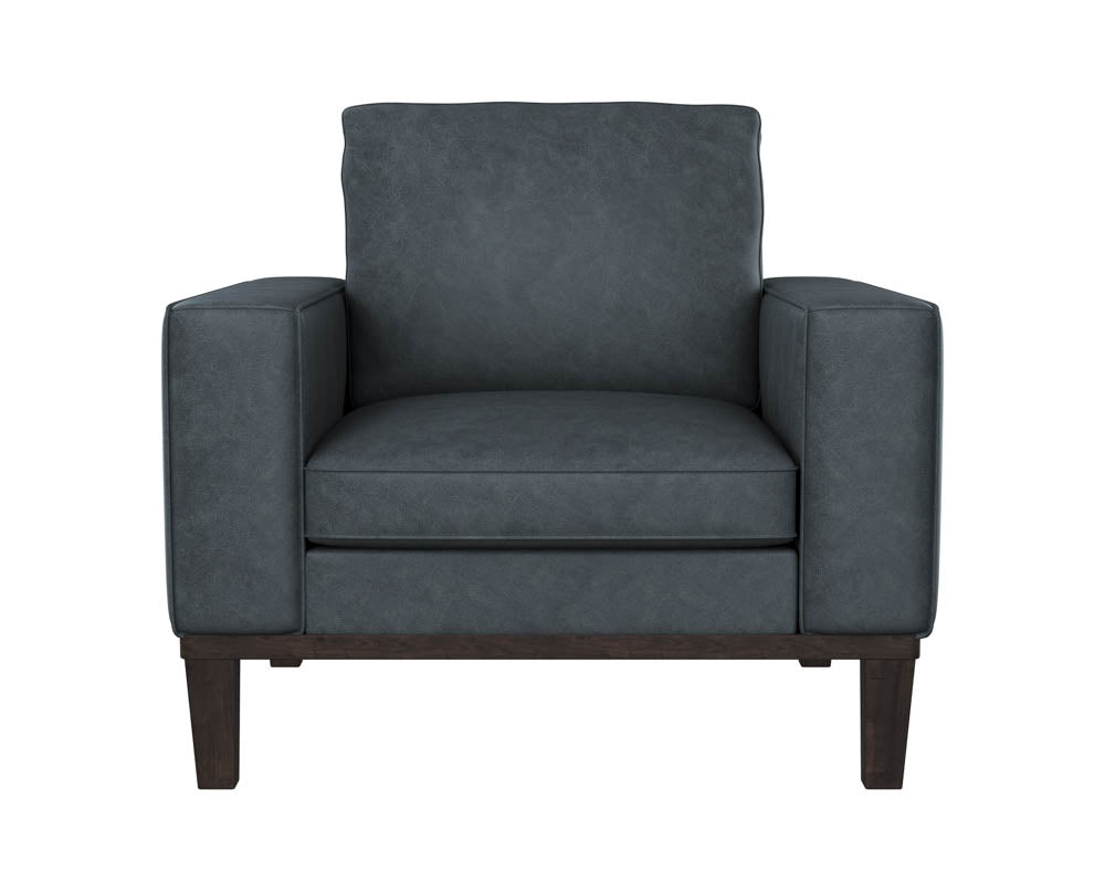 Davilo Armchair - Midnight Blue Leather