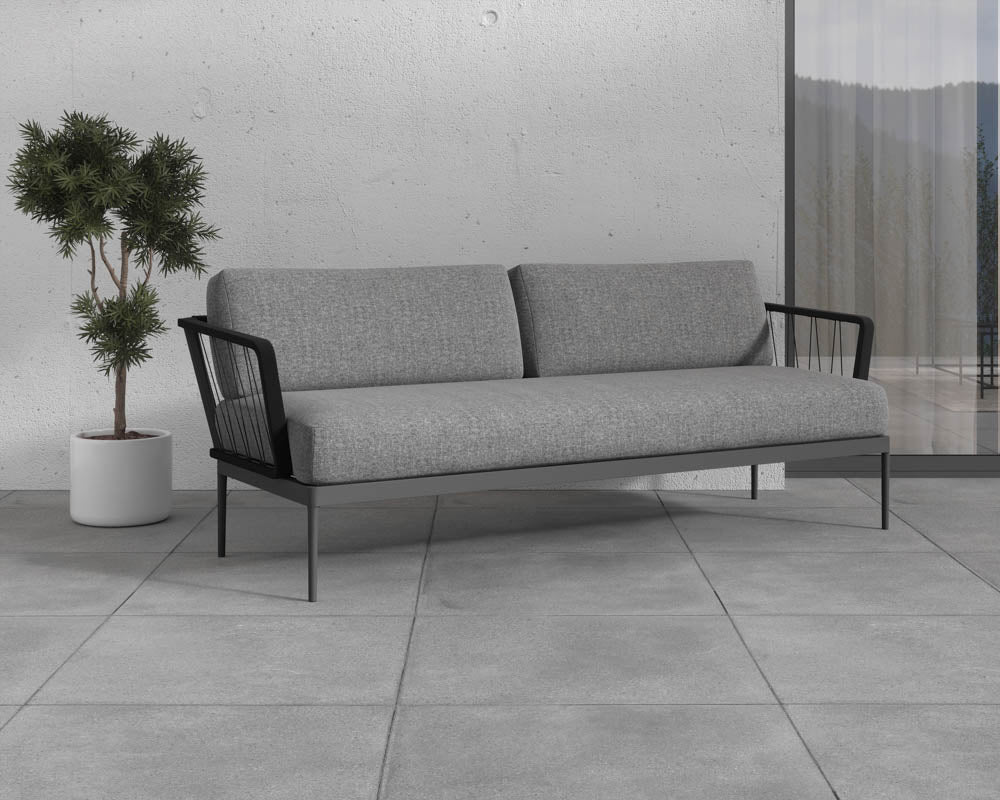 Catania Sofa - Copacabana Grey - Dark Grey (Patio/Outdoor)