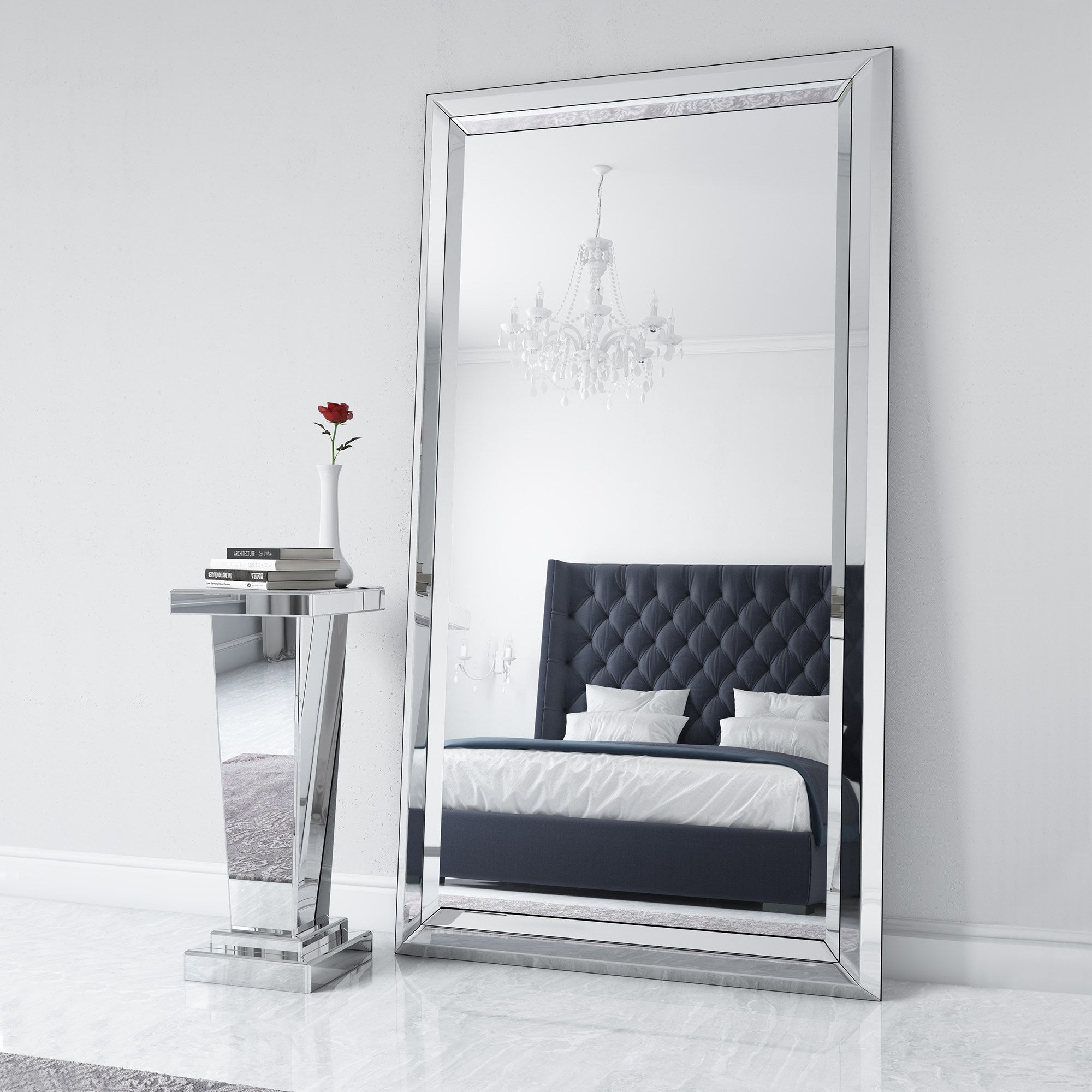 Tapered Mirrored Pedestal