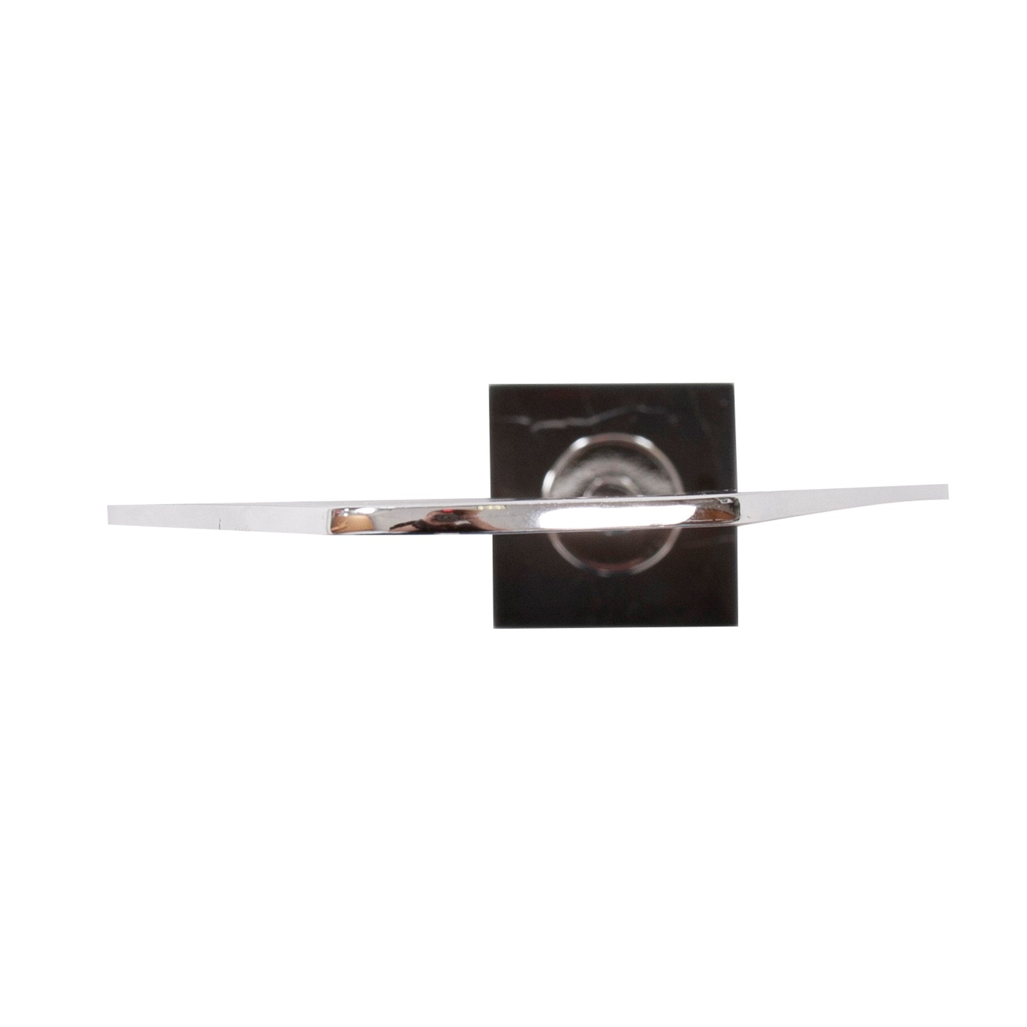 Tall Chrome Geometric Sculpture on Black Marble Base