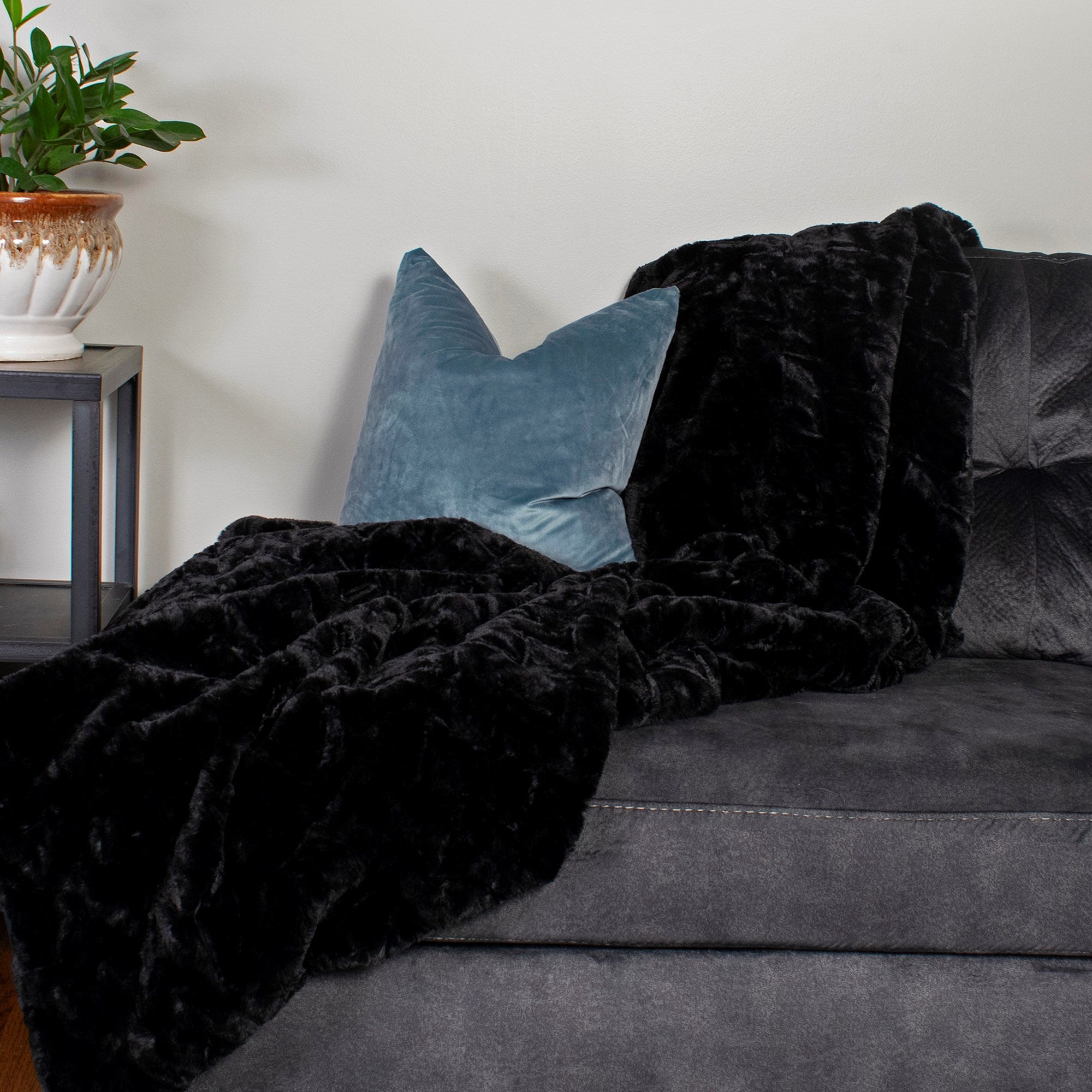 Angora Ebony Throw