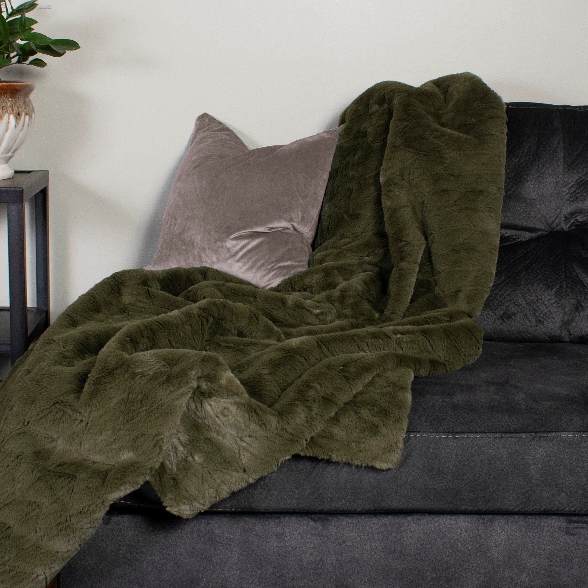 Angora Moss Throw- 55" x 77"