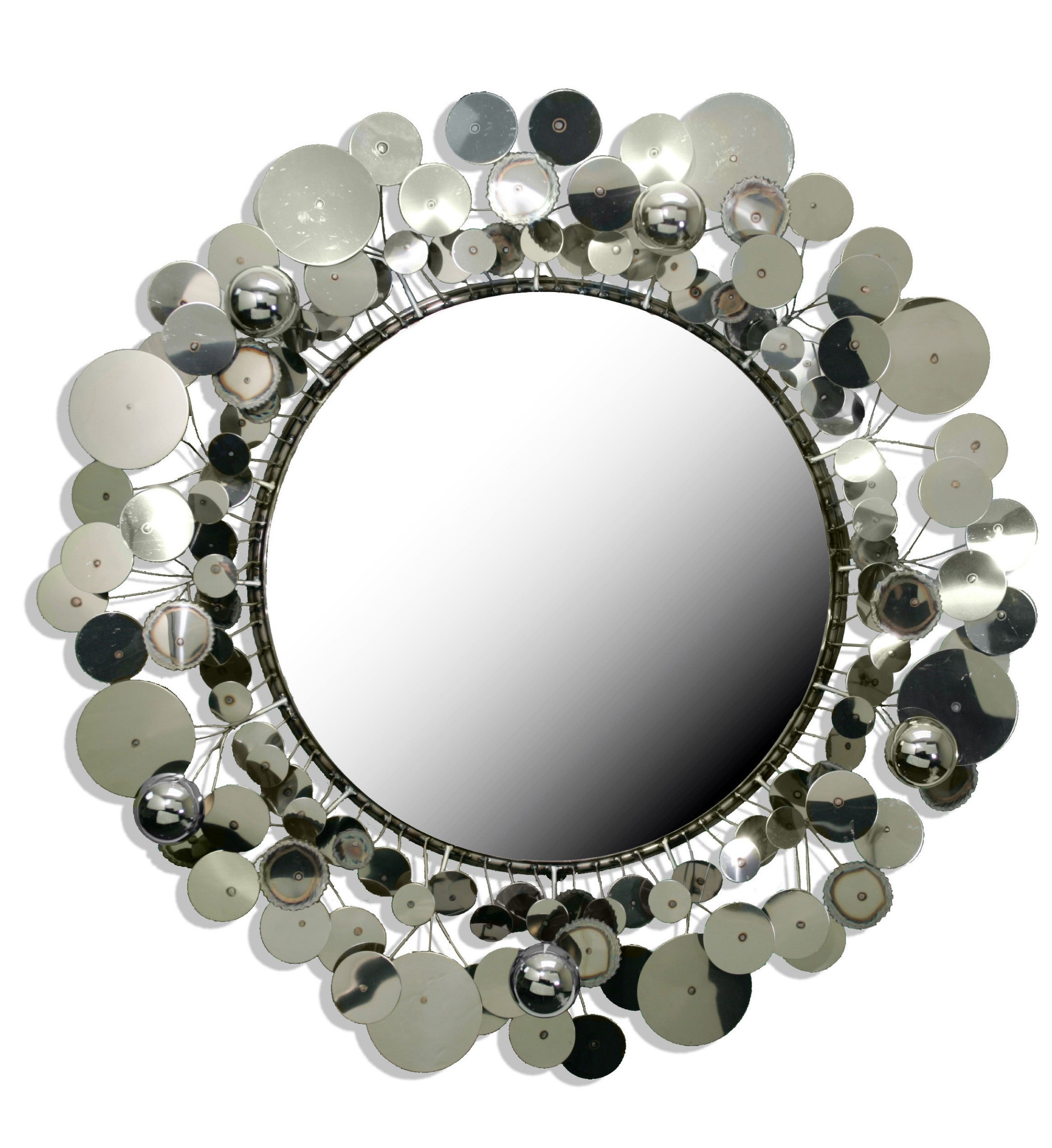 Raindrops Mirror Silver