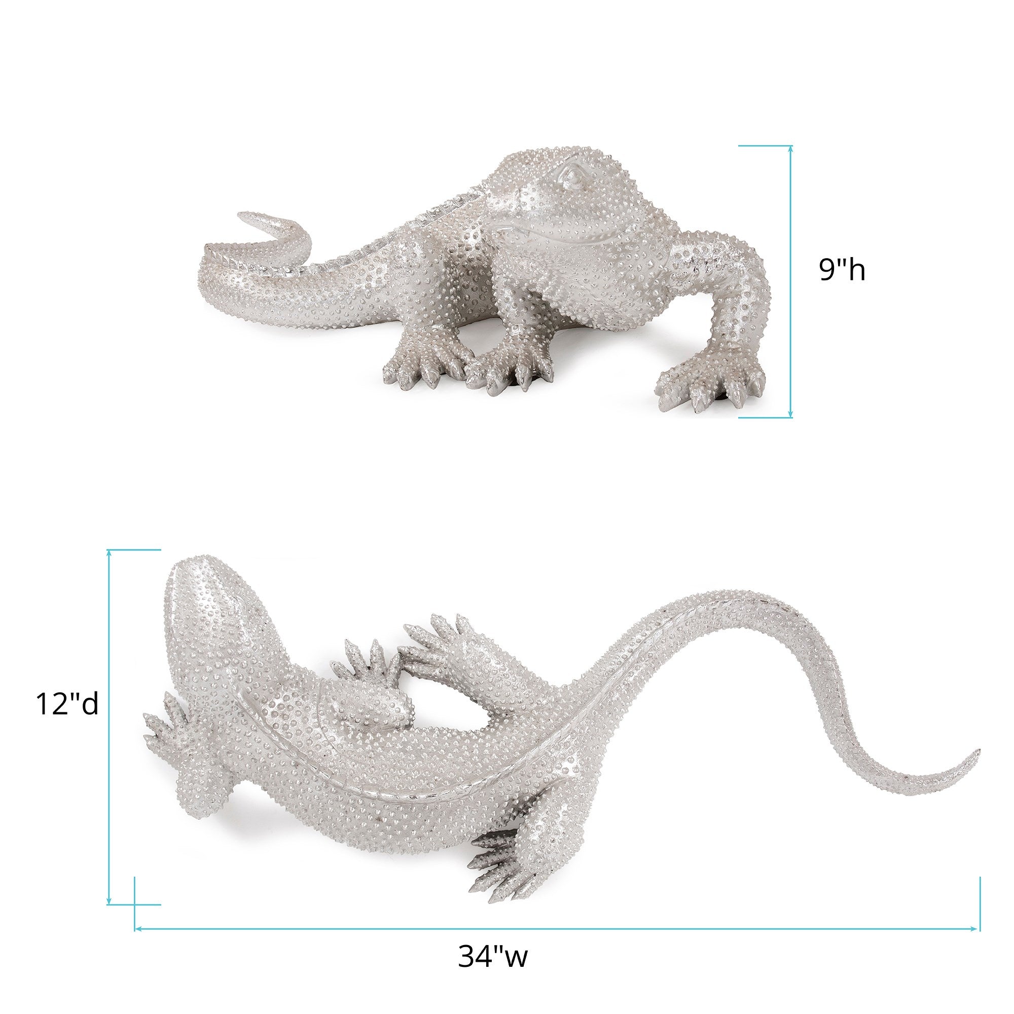 Bright Nickel Plated Lizard