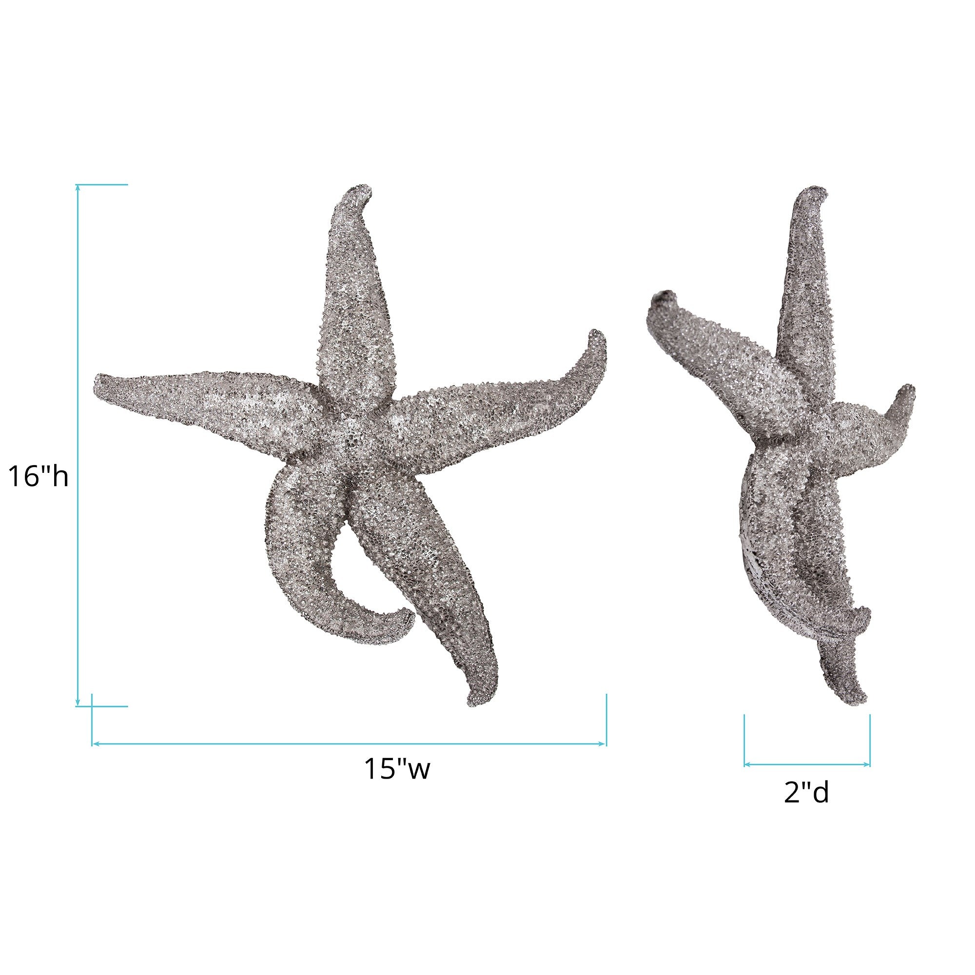 Deep Pewter Starfish - medium