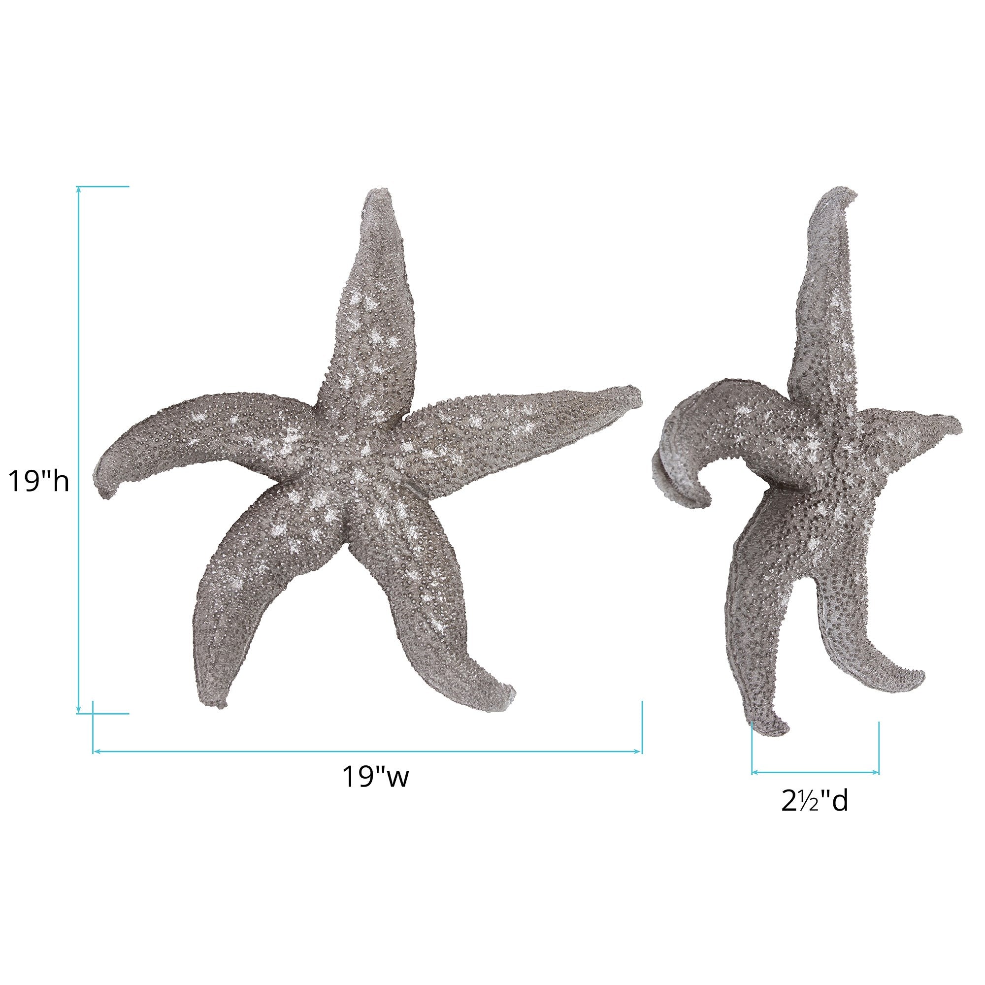 Deep Pewter Starfish - large