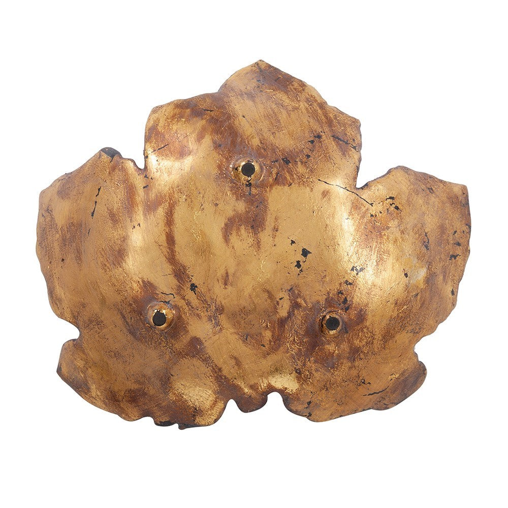 Antique Gold Maple Leaf Tray, Large