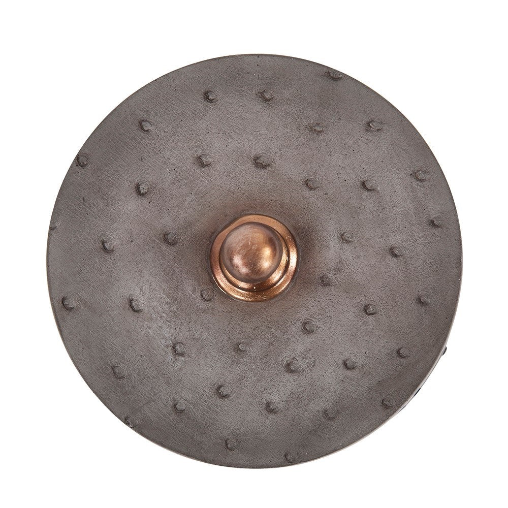 Round Faux Ostrich Skin Decorative Box, Small