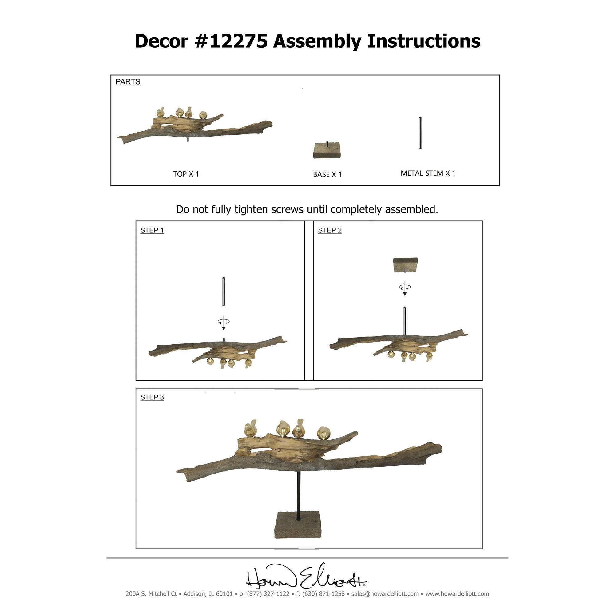 Perched Birds Statue