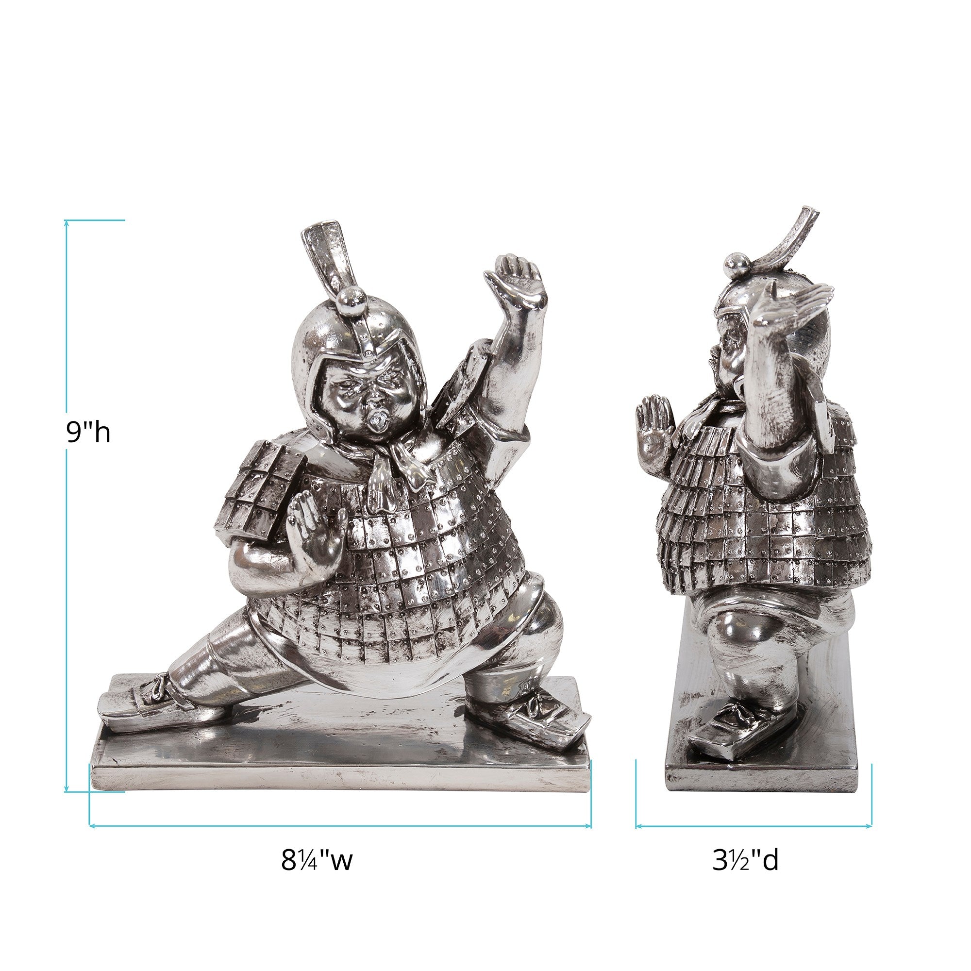 Lunging Zenkutsu Soldier Sculpture