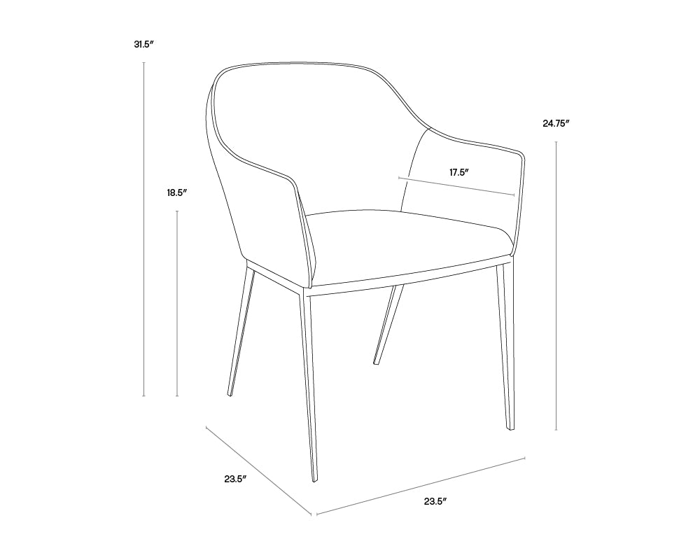 Stanis Dining Armchair - White