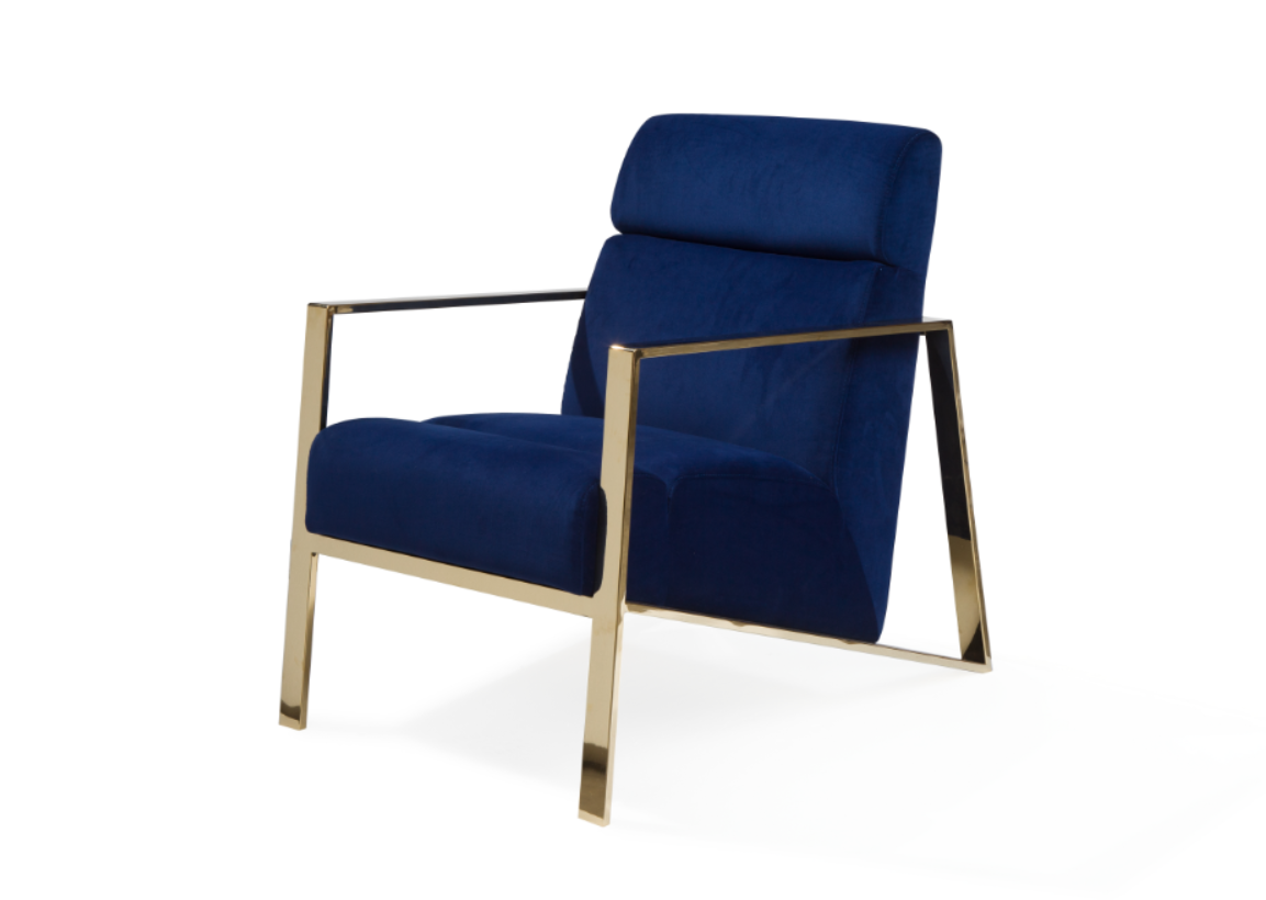 Belgravia Navy Blue Accent Chair