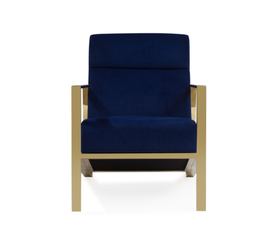 Belgravia Navy Blue Accent Chair