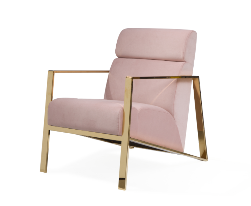 Belgravia Blush Pink Accent Chair