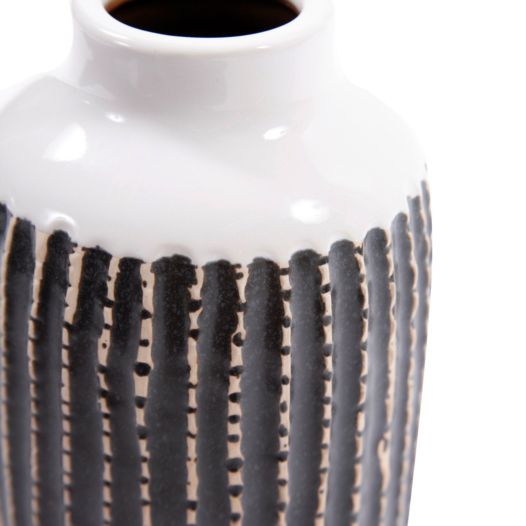 Terra Striped Stoneware Vase, Large