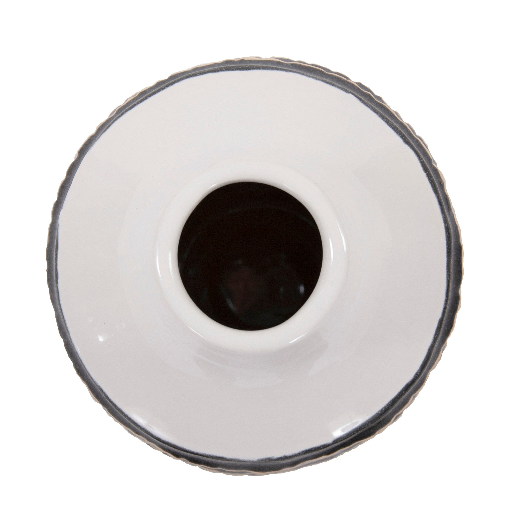 Terra Striped Stoneware Vase, Medium