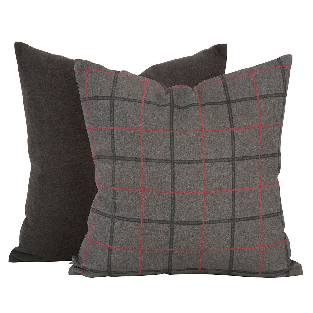 Oxford Charcoal Poly Pillow- 20" x 20"