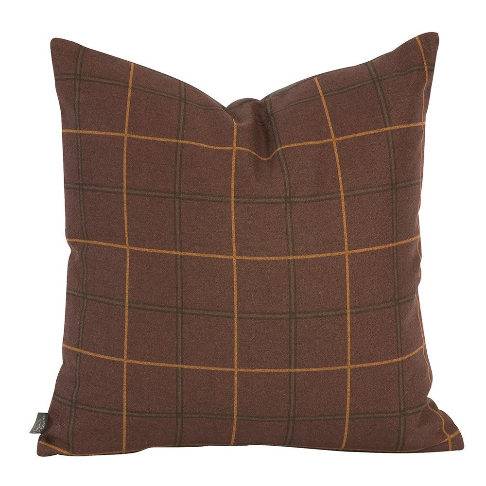 Oxford Chocolate Poly Pillow- 20" x 20"