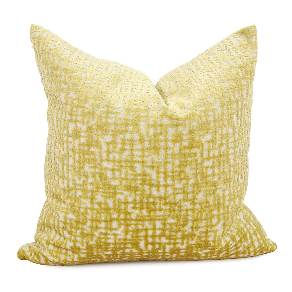 Crevasse Citron Down Pillow- 20" x 20"