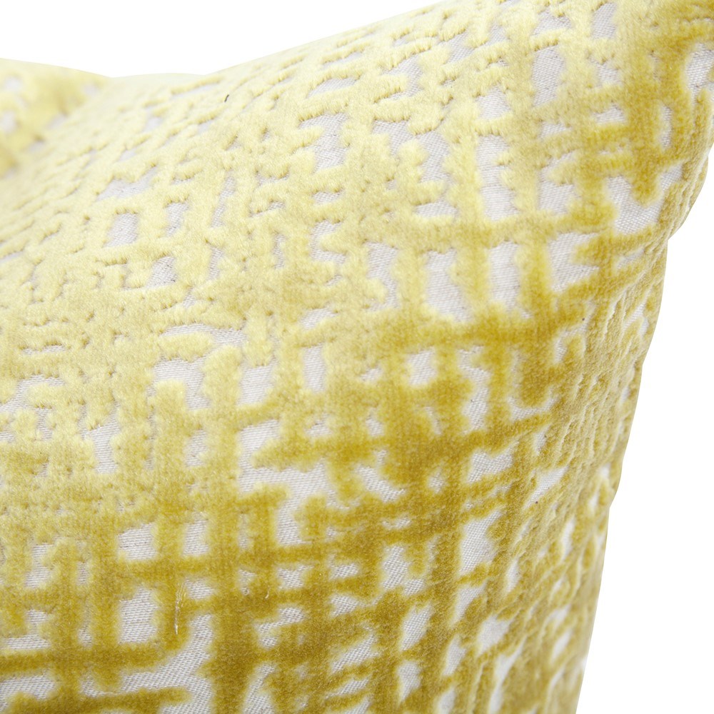 Crevasse Citron Down Pillow- 20" x 20"