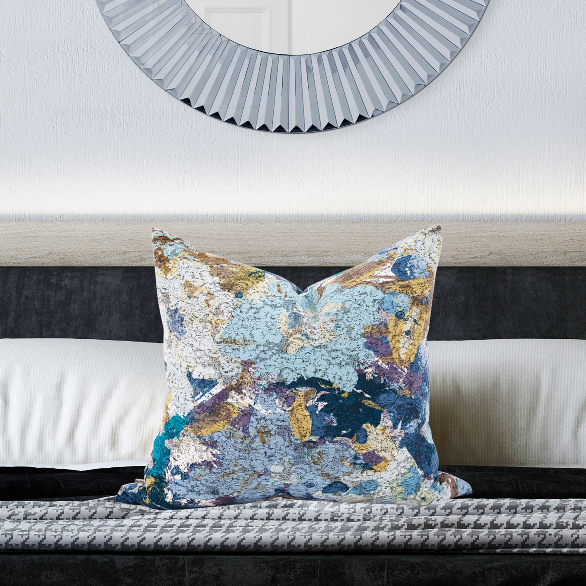 Stanton Turquoise Poly Pillow- 20" x 20"