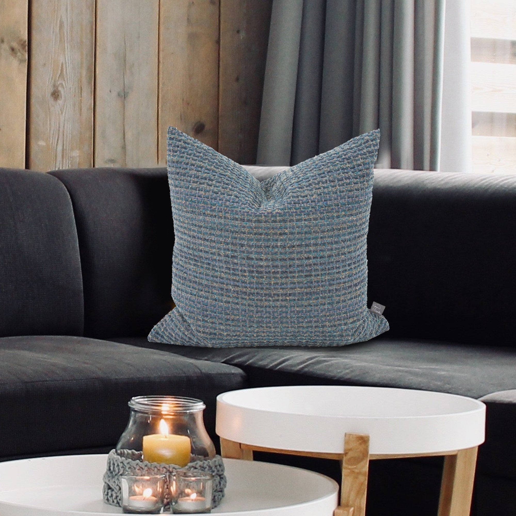 Alton Indigo Poly Pillow- 20" x 20"