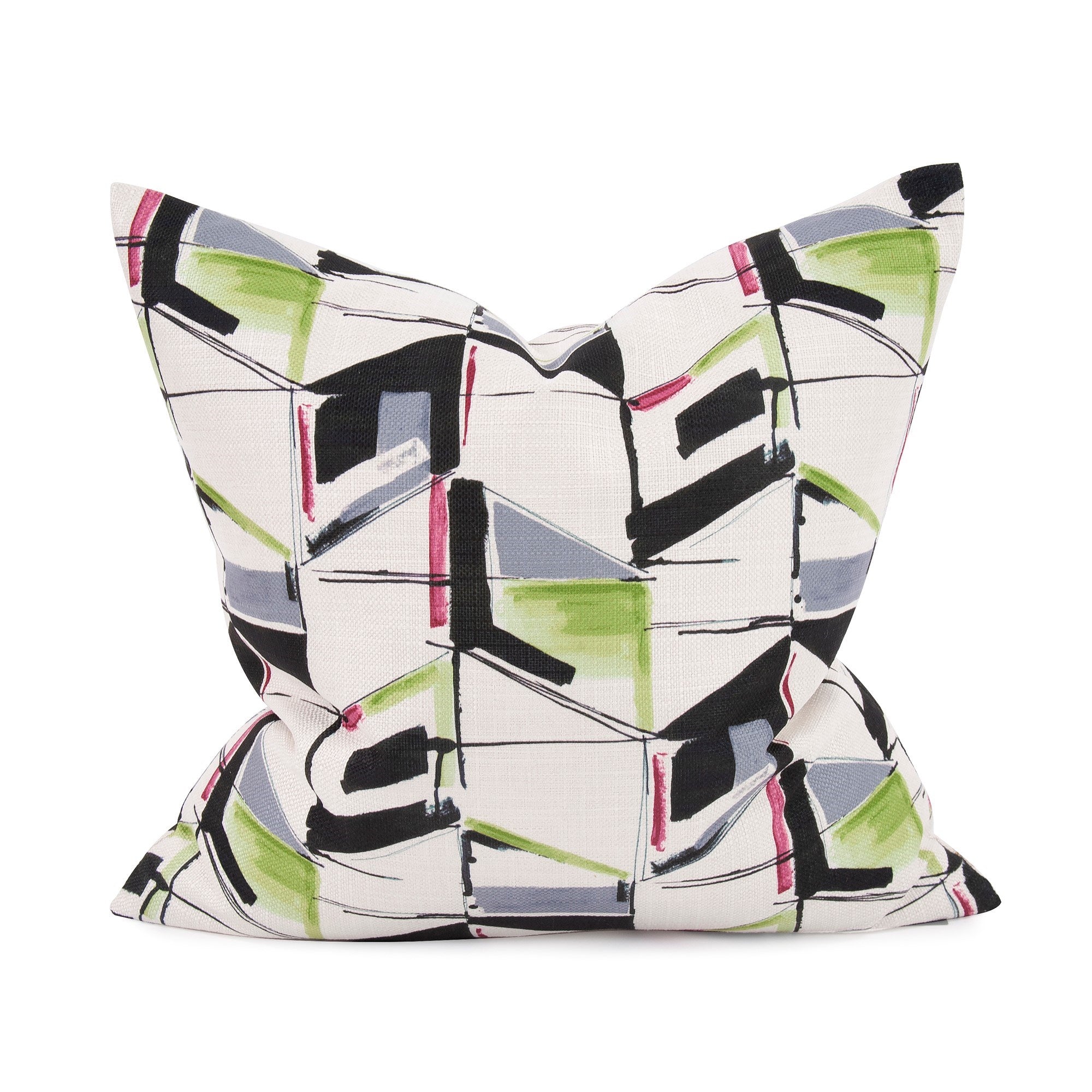 Abstract Fuchsia Down Pillow- 20" x 20"