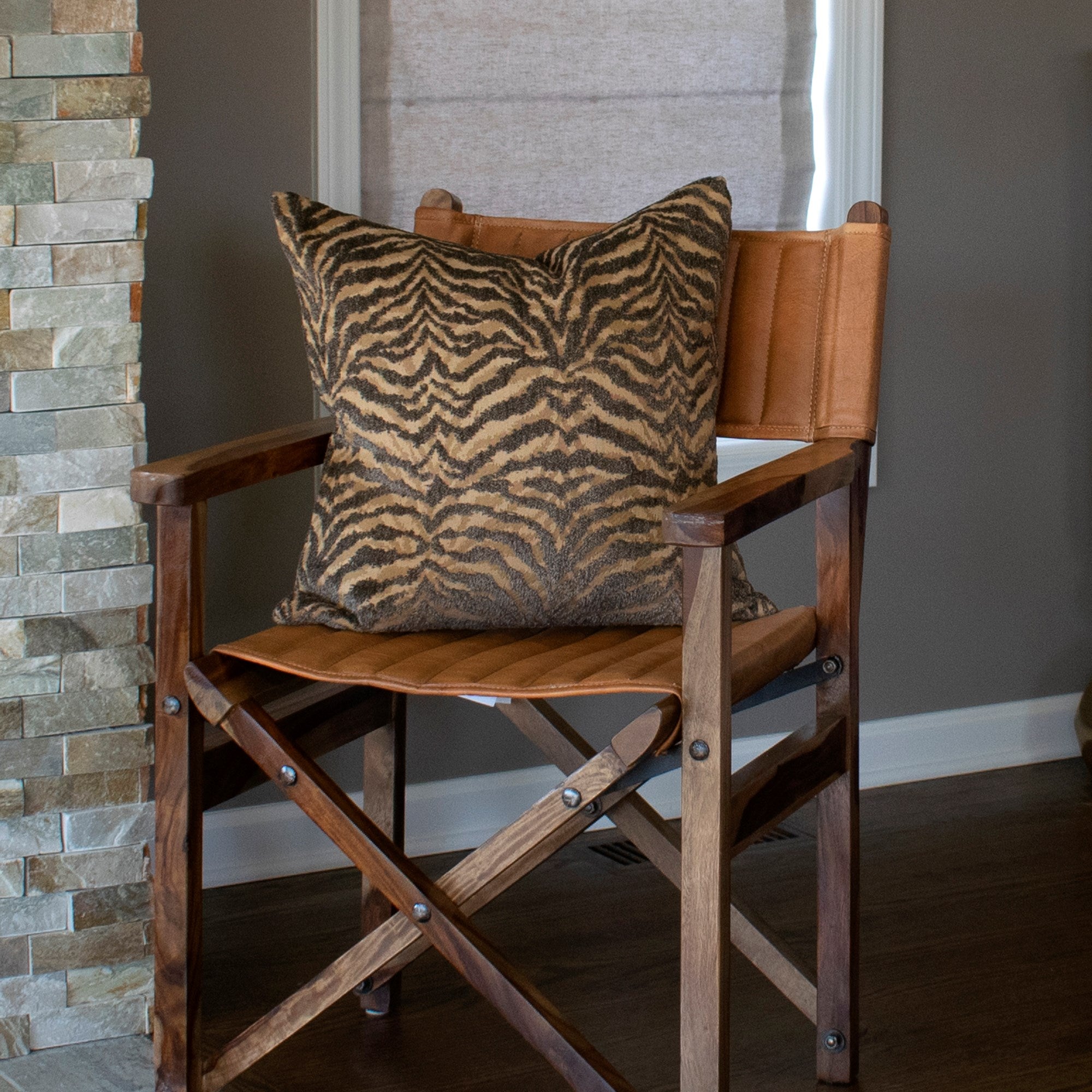 Bengal Gold Down Pillow- 20" x 20"
