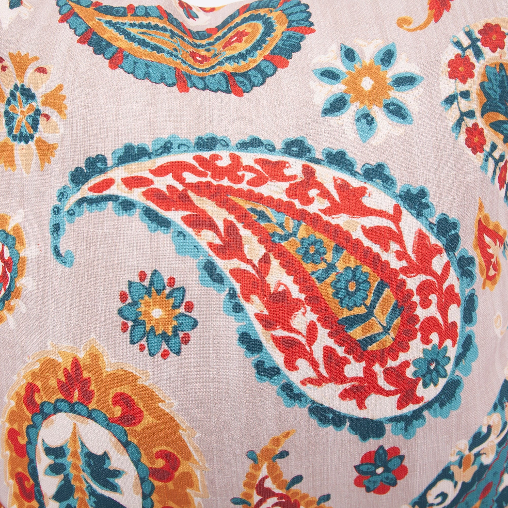 Boteh Turquoise Down Pillow- 20" x 20"