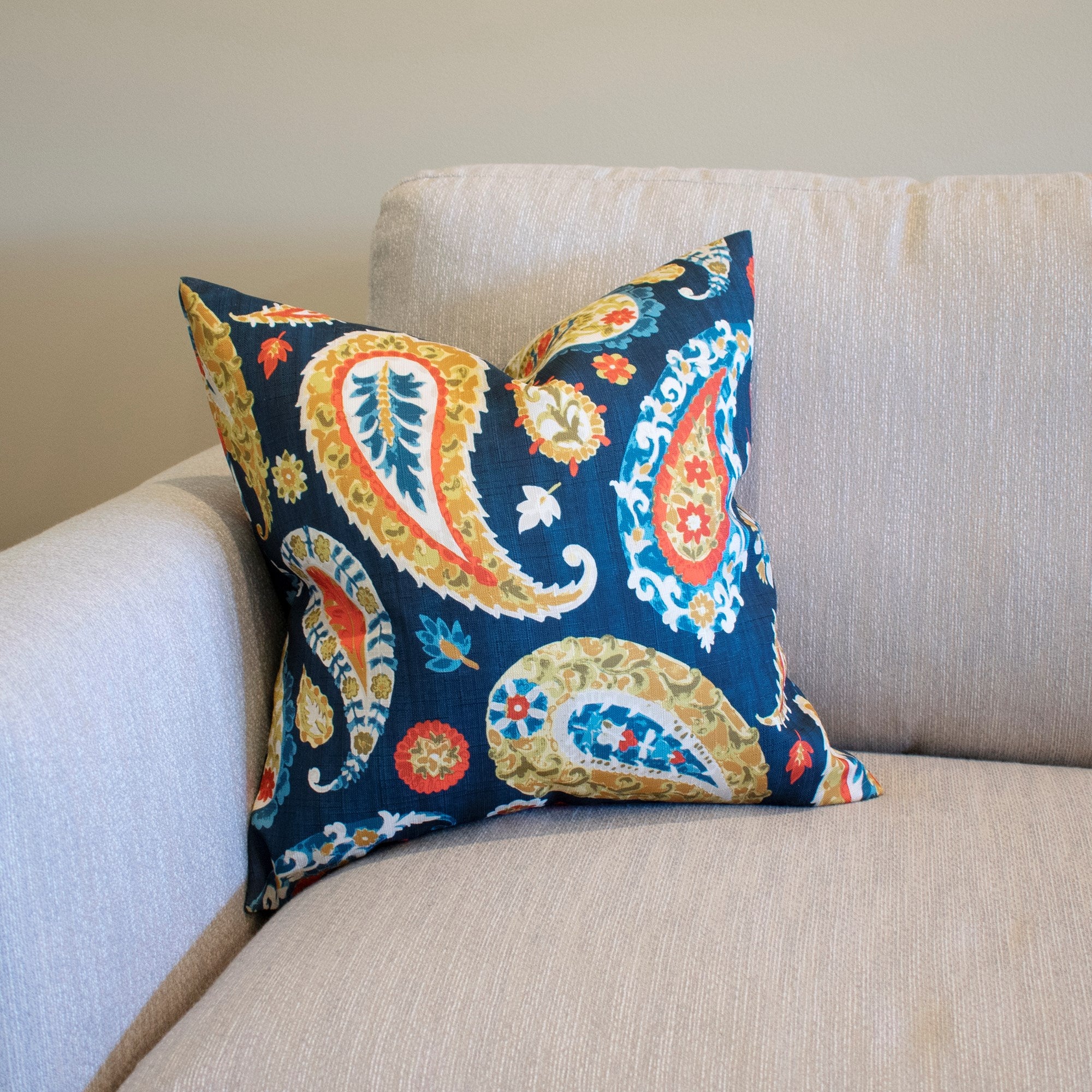 Boteh Indigo Down Pillow- 20" x 20"