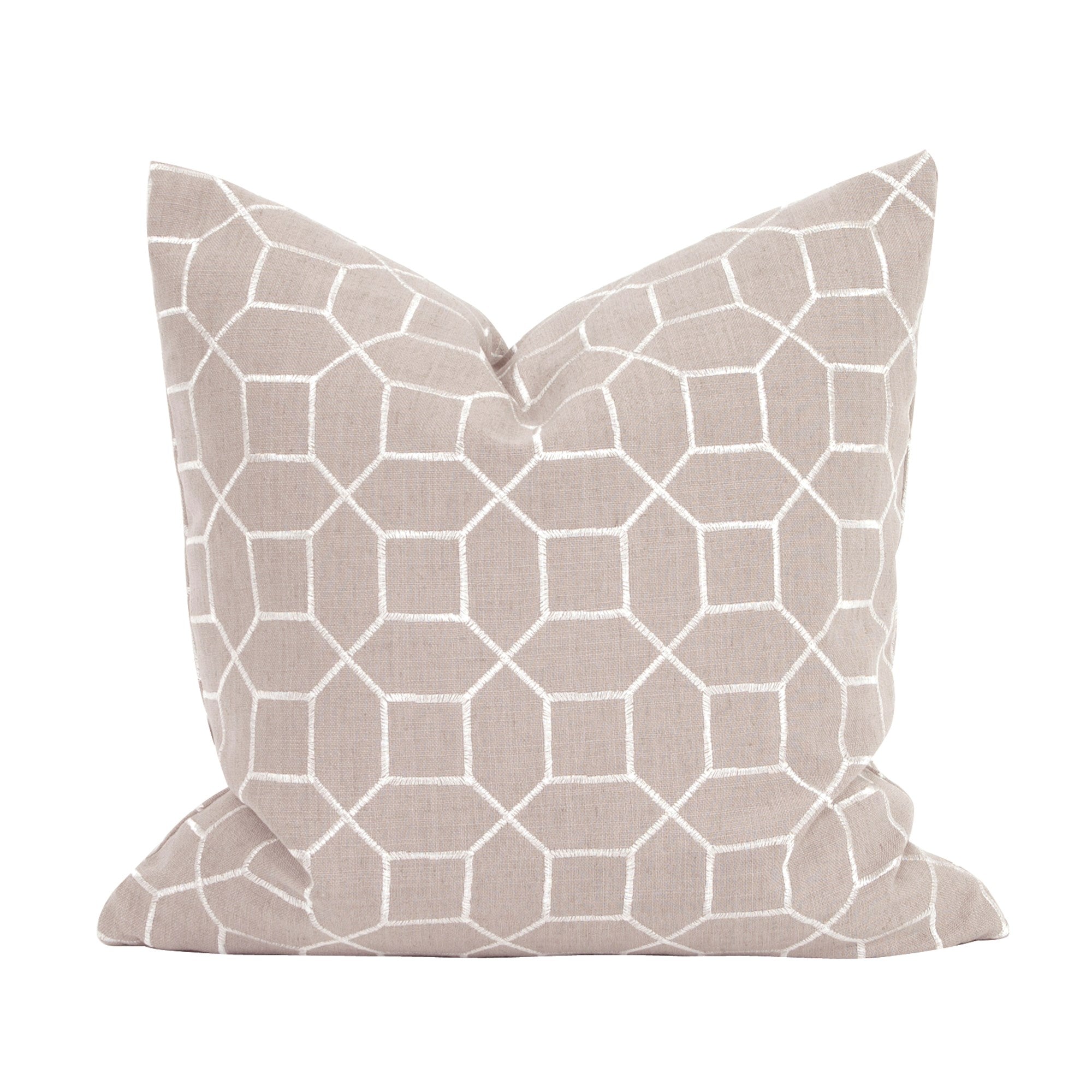 Trellis Slate Down Pillow- 20" x 20"