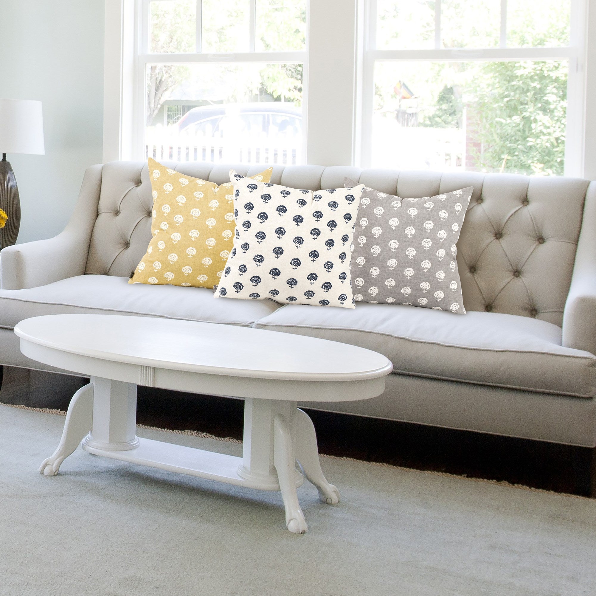 Dandelion Citron Down Pillow- 20" x 20"