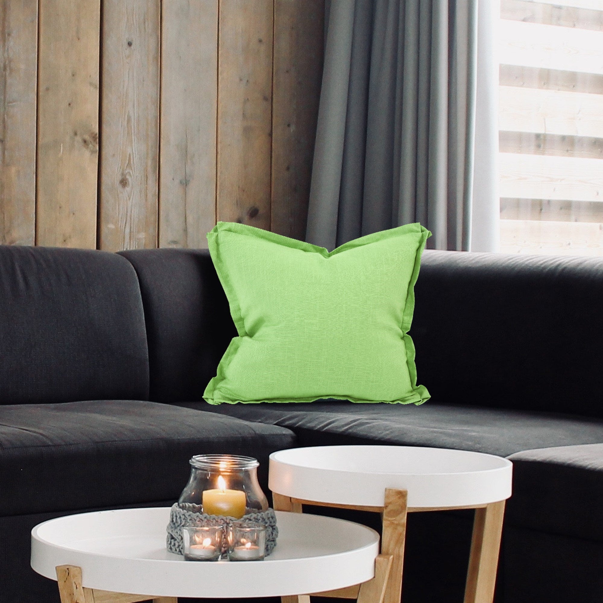 Linen Slub Grass Down Pillow- 20" x 20"