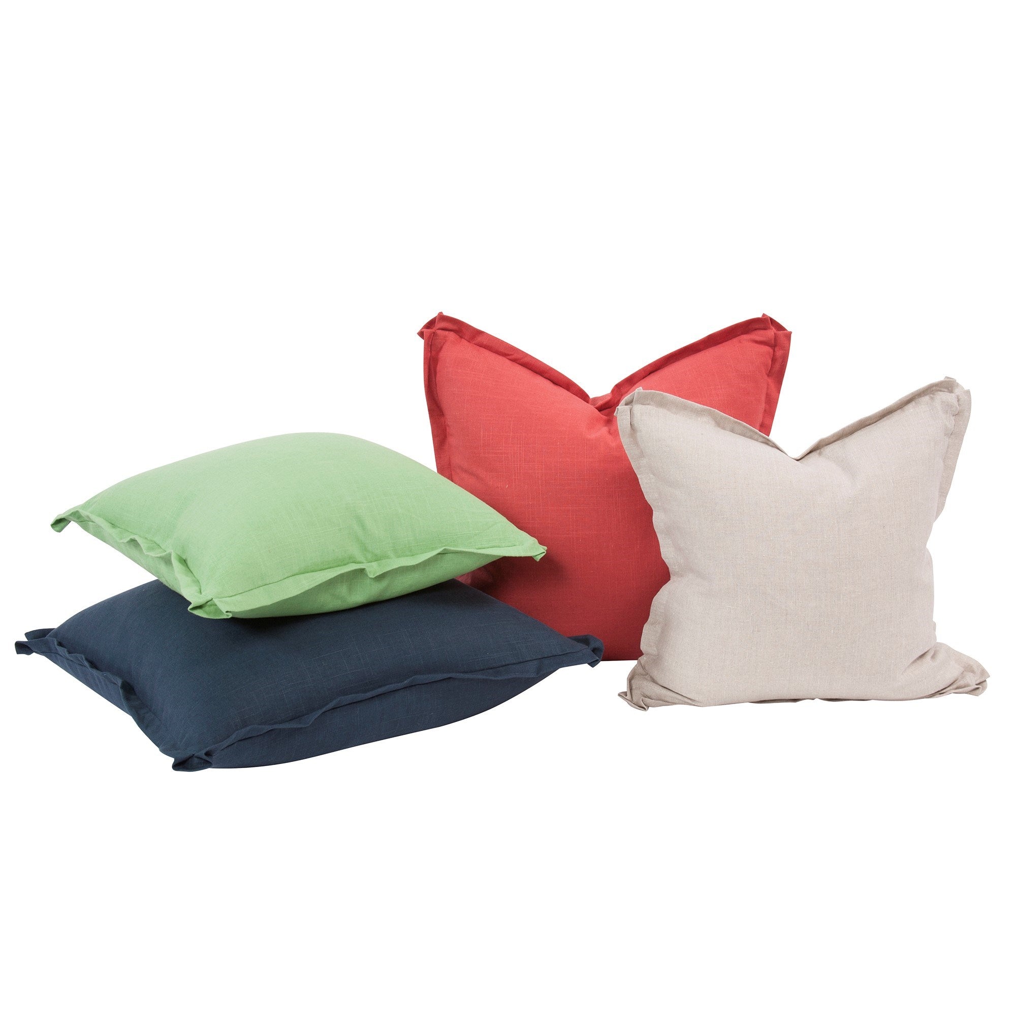 Linen Slub Poppy Down Pillow- 20" x 20"