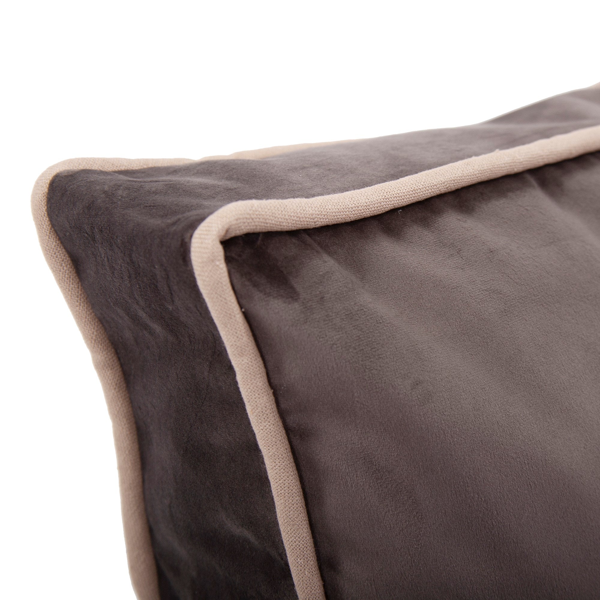 Gusseted Bella Pewter Down Pillow- 20" x 20"