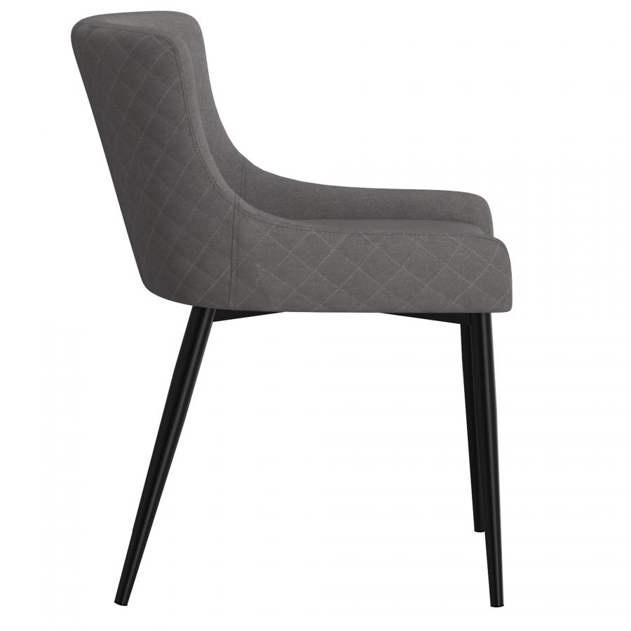 Bianca Grey - Black Side Chair