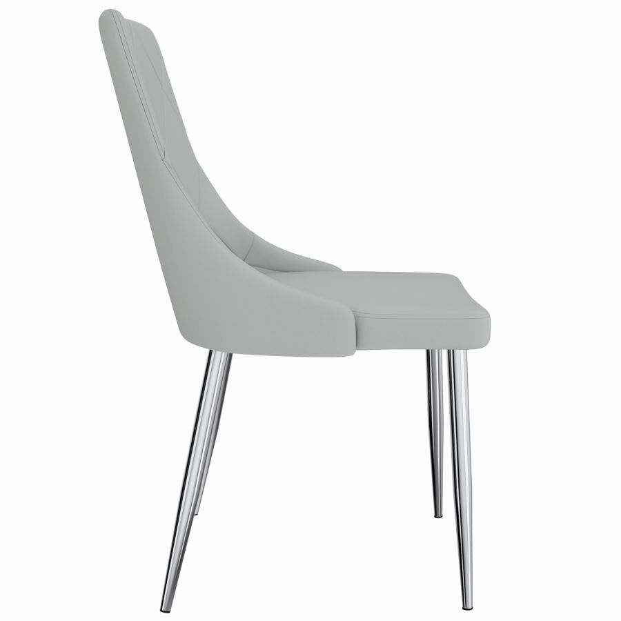 Devo Light Grey Side Chair