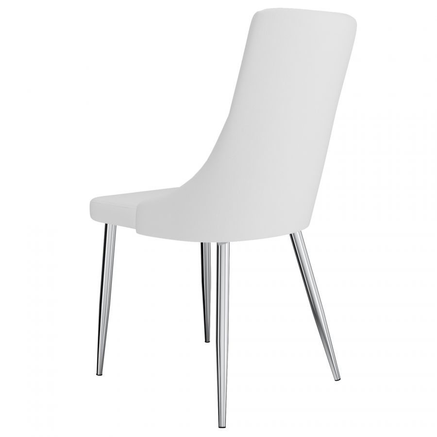 Devo White Side Chair
