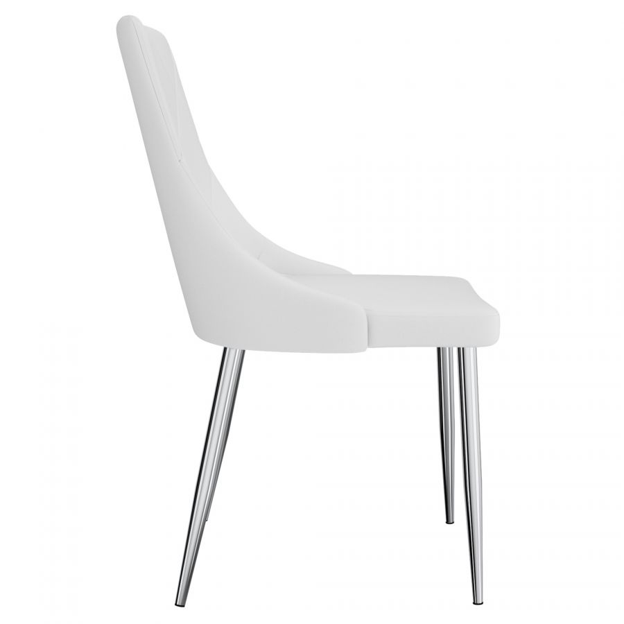 Devo White Side Chair