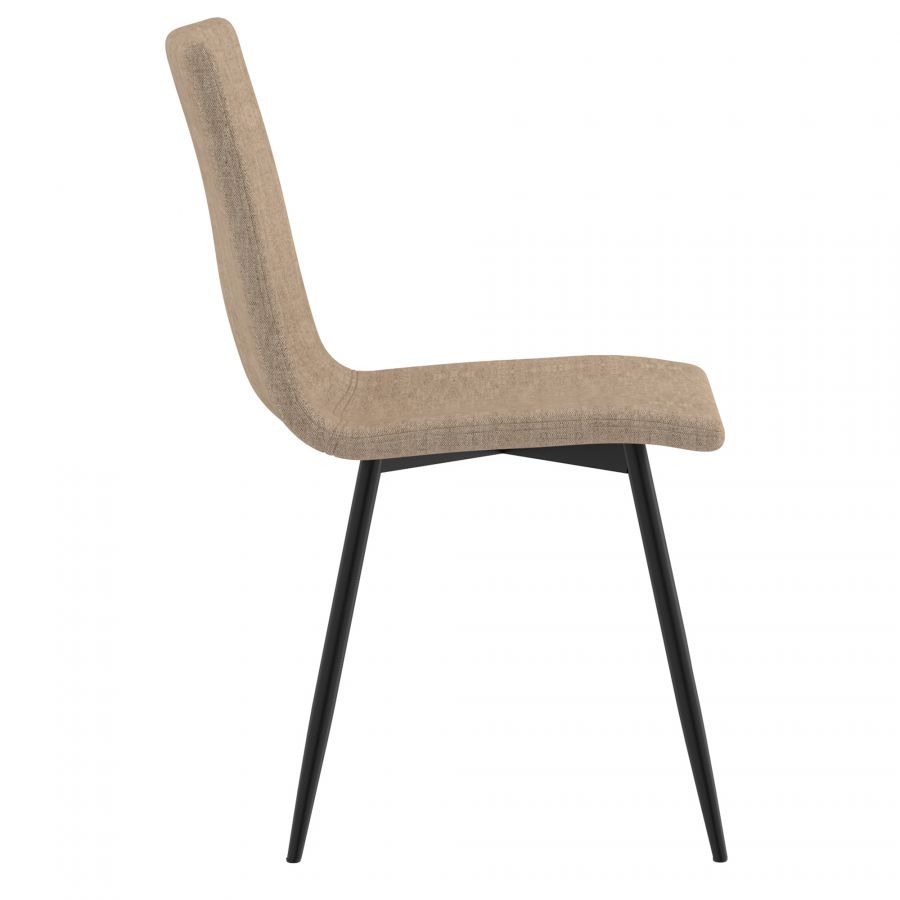 Nora Beige - Black Side Chair