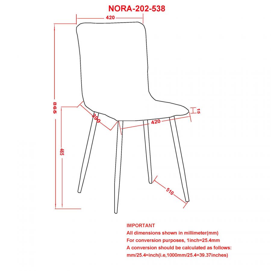Nora Blue - Grey Side Chair