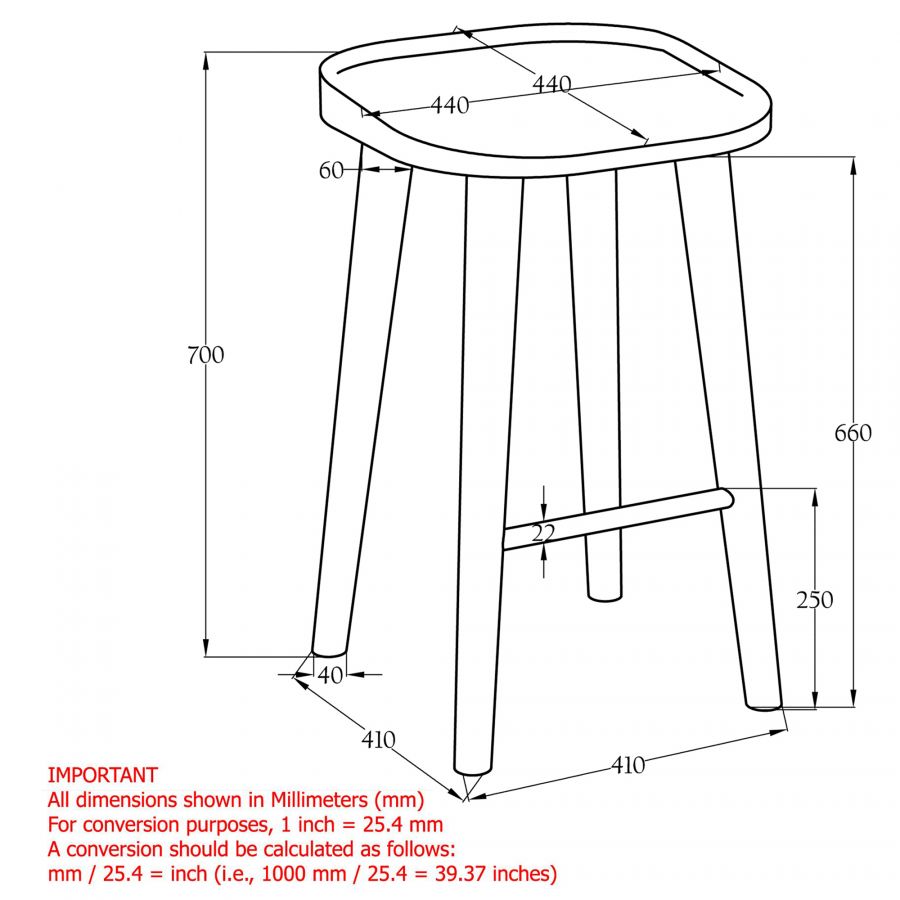 Tahoe Walnut Counter Stool