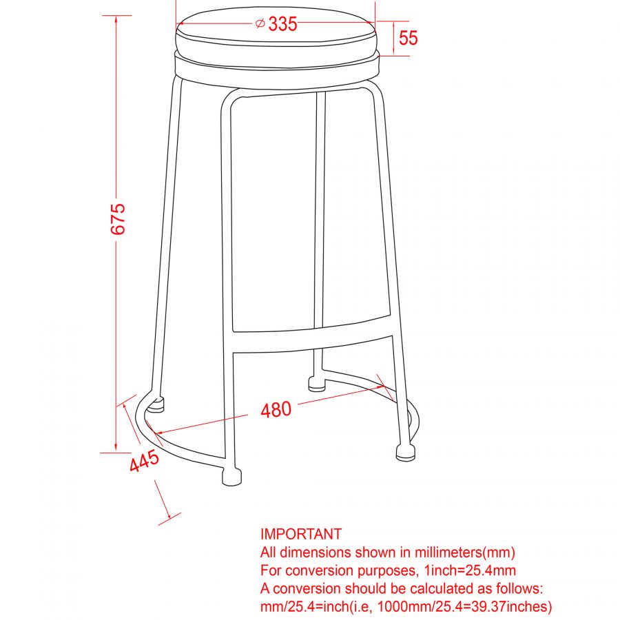 Alina Copper - Black Counter Stool