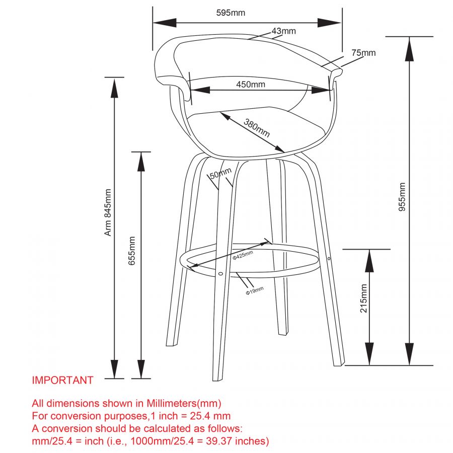 Holt Grey Counter Stool