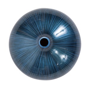 Arctic Blue Lacquered Wood Vase